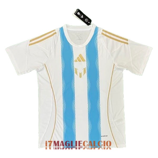 maglia argentina formazione Messi Spark Gen10s bianco blu 2024-2025