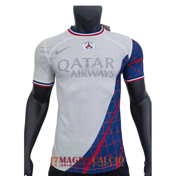 maglia psg edizione speciale versione player bianco blu rosso 2023-2024