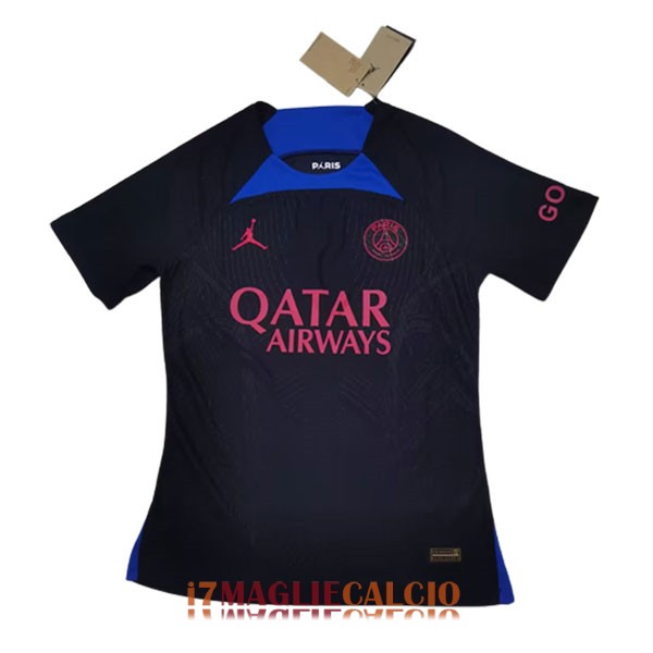 maglia psg formazione versione player nero blu 2023-2024