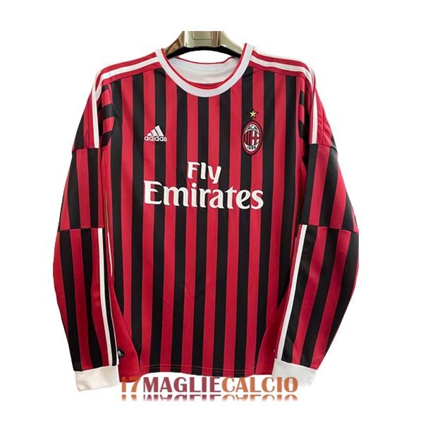 maglia ac milan retro manica lunga fly emirates casa 2011-2012