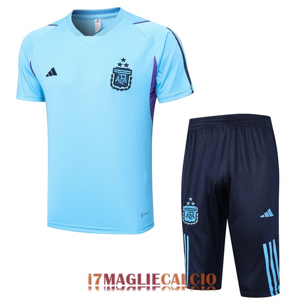 maglia argentina formazione set completo blu chiaro 2023-2024