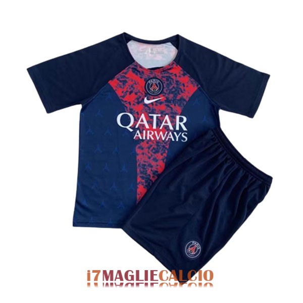 maglia psg bambini edizione speciale blu rosso 2023-2024