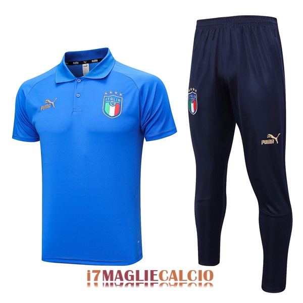 polo set completo italia formazione blu scuro (2) 2023-2024