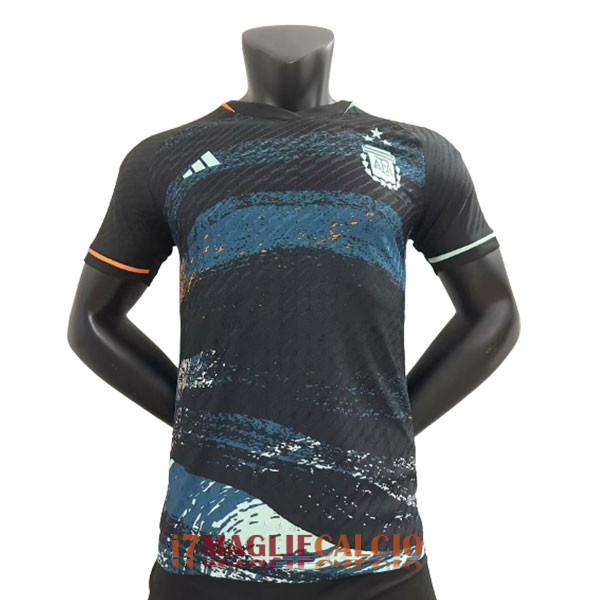 maglia argentina seconda versione player nero blu 2023-2024