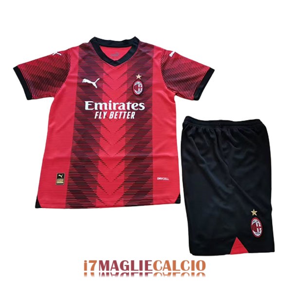 maglia ac milan bambini casa 2023-2024