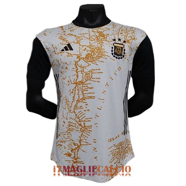 maglia argentina edizione speciale versione player nero bianco oro 2023-2024