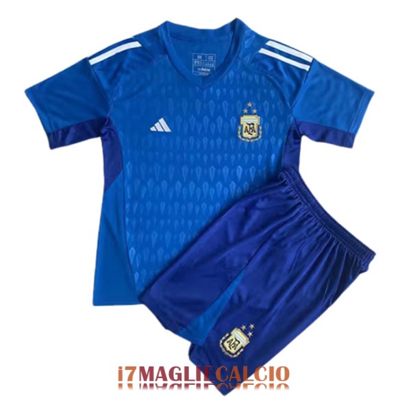 maglia argentina bambini portiere blu 2023-2024