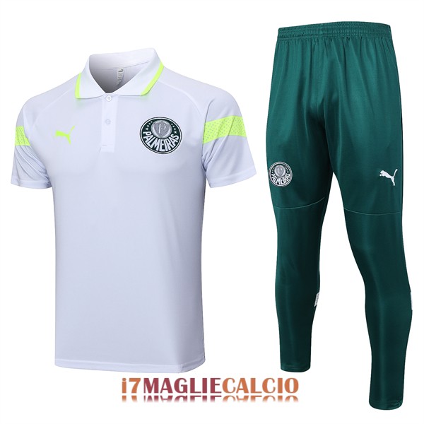 polo set completo palmeiras formazione bianco 2023-2024