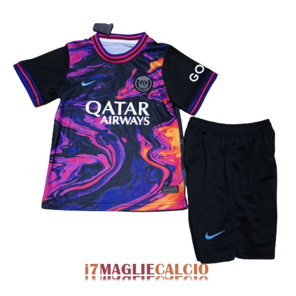 maglia psg bambini edizione speciale viola nero blu 2023-2024