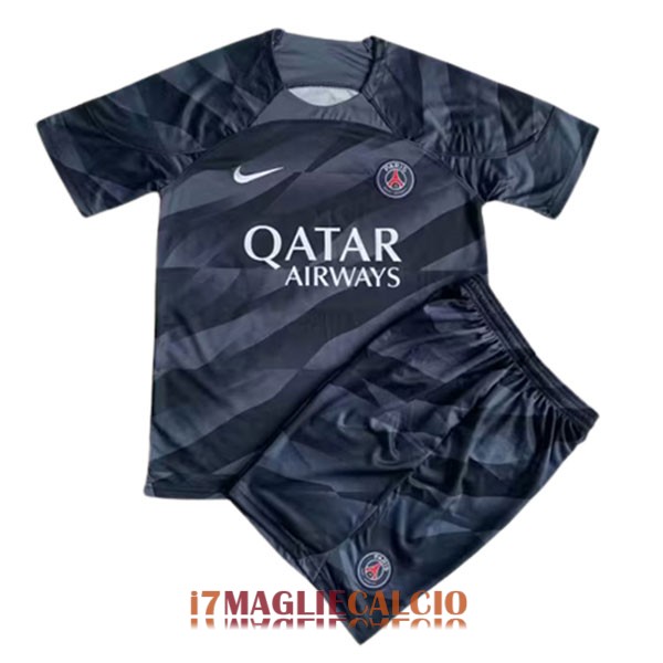 maglia psg bambini portiere nero 2023-2024