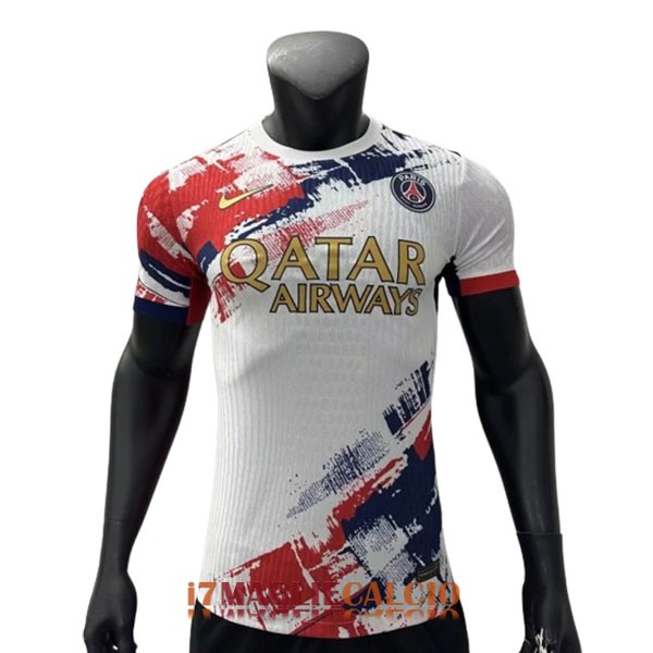 maglia psg edizione speciale versione player bianco rosso blu (2) 2023-2024