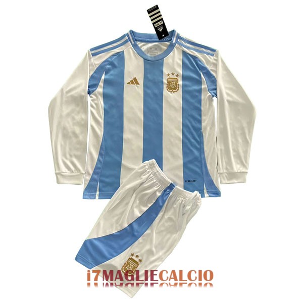 maglia argentina bambini manica lunga casa Copa America 2024-2025