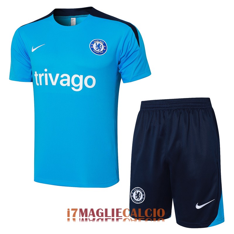 maglia chelsea formazione set completo blu chiaro 2024-2025