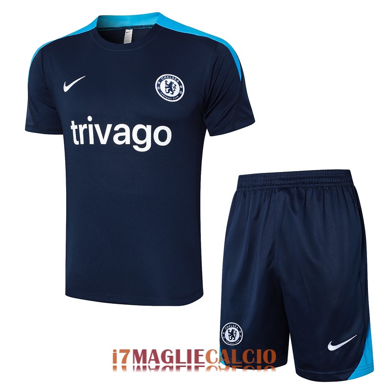 maglia chelsea formazione set completo blu scuro 2024-2025