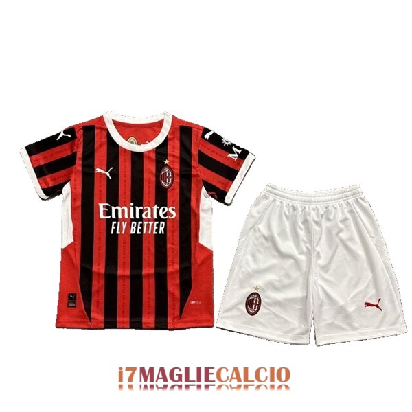 maglia ac milan bambini casa 2024-2025