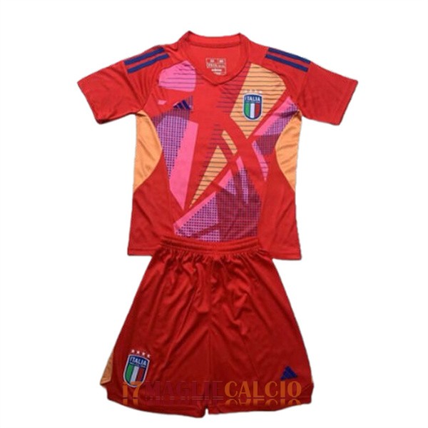 maglia italia bambini portiere rosso 2024-2025