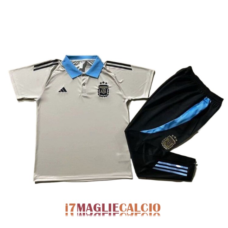 polo set completo argentina formazione bianco 2024-2025