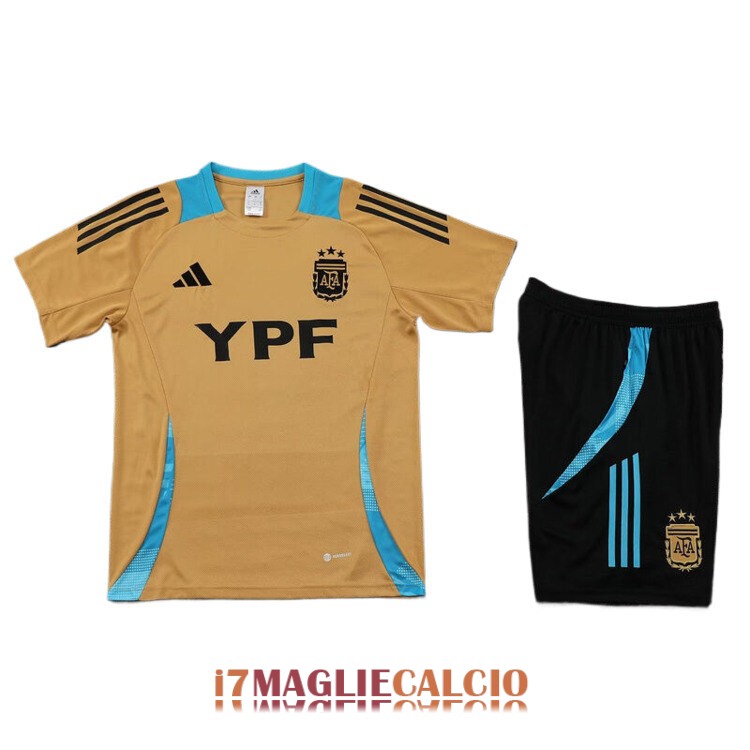 polo set completo argentina formazione marrone chiaro blu YPF 2024-2025