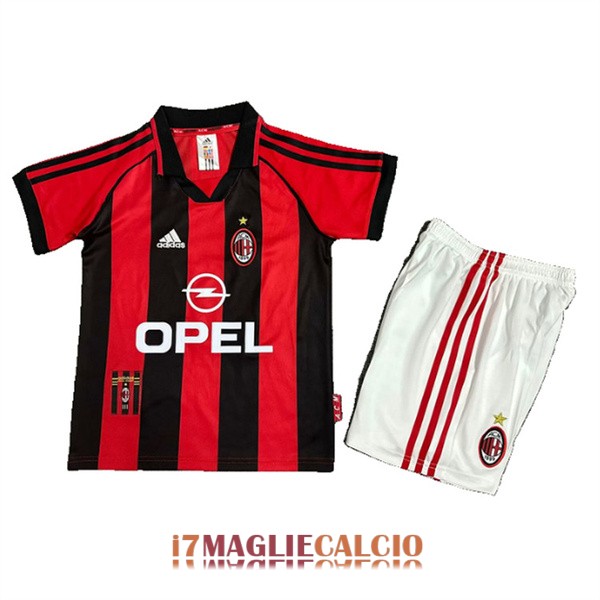 maglia ac milan bambini retro casa