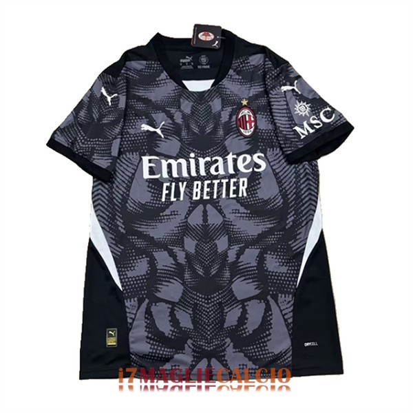 maglia ac milan portiere nero grigio 2024-2025