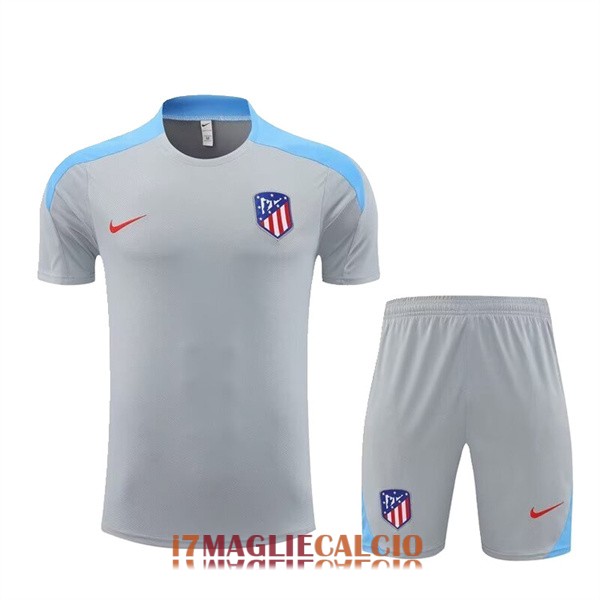 maglia atletico madrid formazione set completo grigio blu 2024-2025