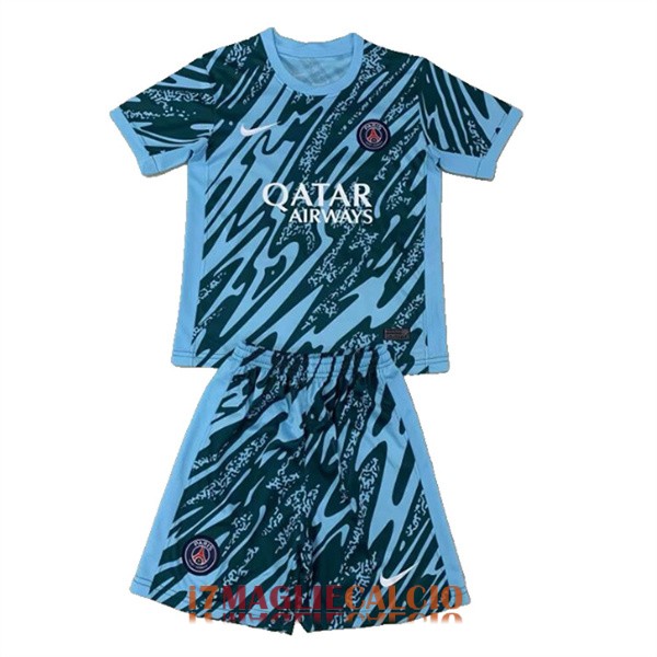 maglia psg bambini portiere blu nero 2024-2025