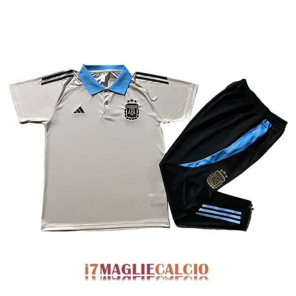 polo set completo argentina formazione marrone blu 2024-2025