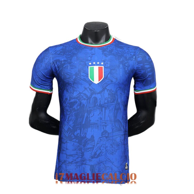 maglia italia edizione speciale versione player blu 2024-2025