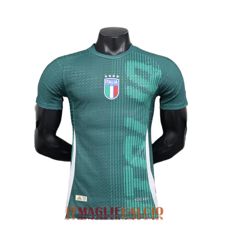 maglia italia formazione versione player verde 2024-2025