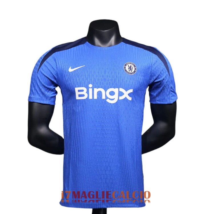 maglia chelsea formazione versione player blu scuro 2024-2025