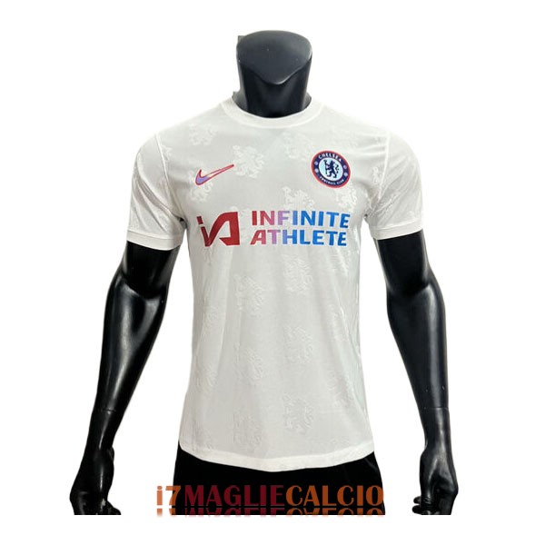 maglia chelsea formazione versione player infinite athlete bianco 2024-2025