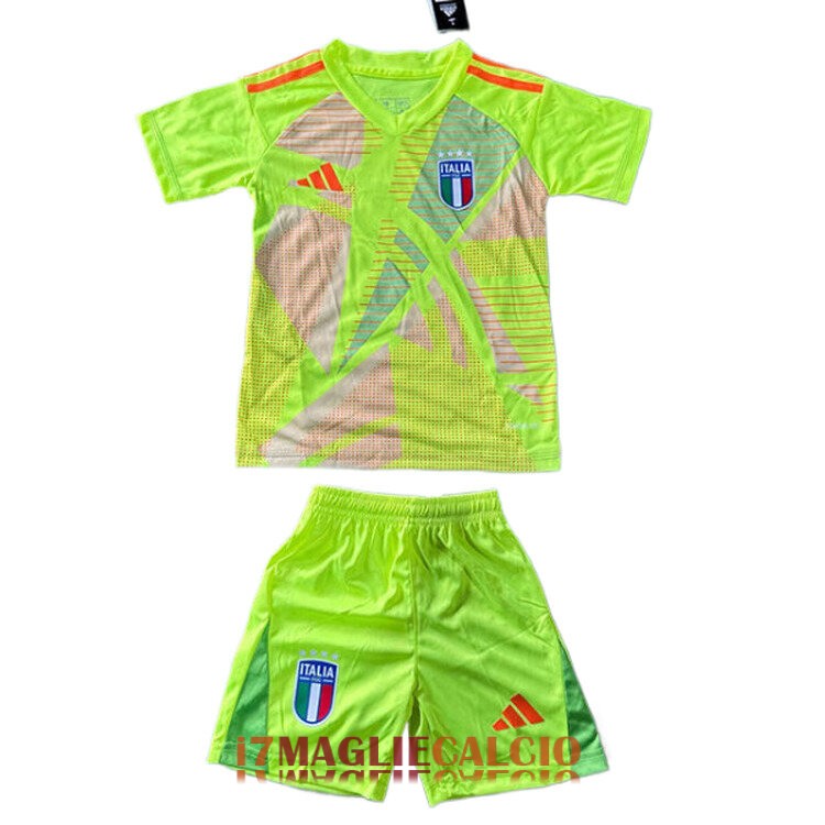 maglia italia bambini portiere giallo arancione 2024-2025