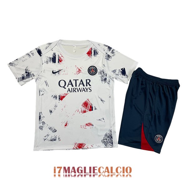 maglia psg formazione set completo bianco rosso blu scuro 2024-2025