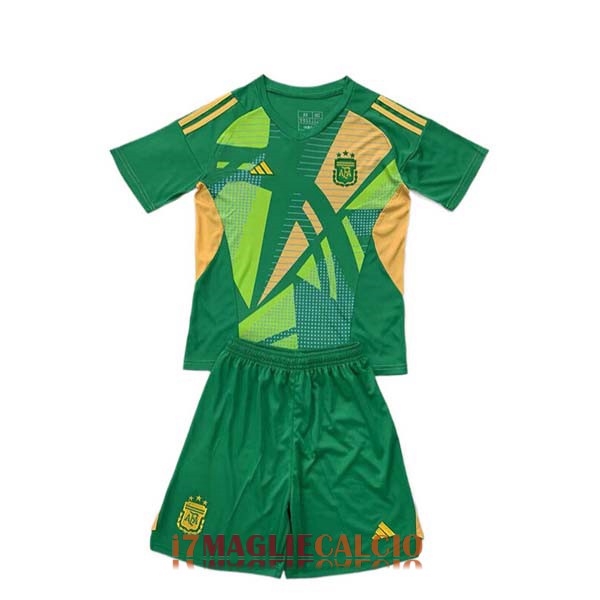 maglia argentina bambini portiere verde giallo 2024-2025