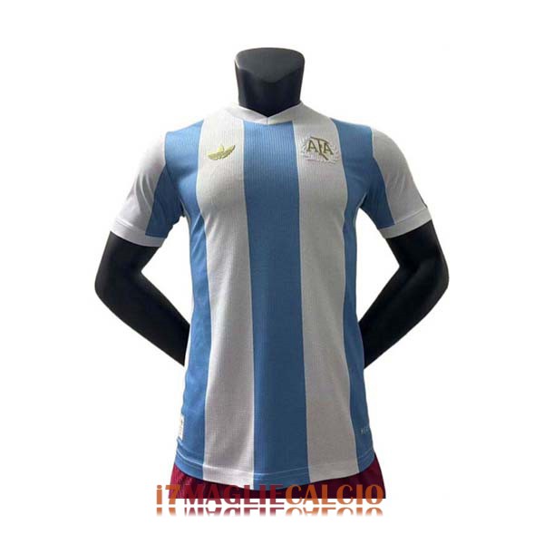 maglia argentina edizione commemorativa versione player bianco blu righe 2024-2025