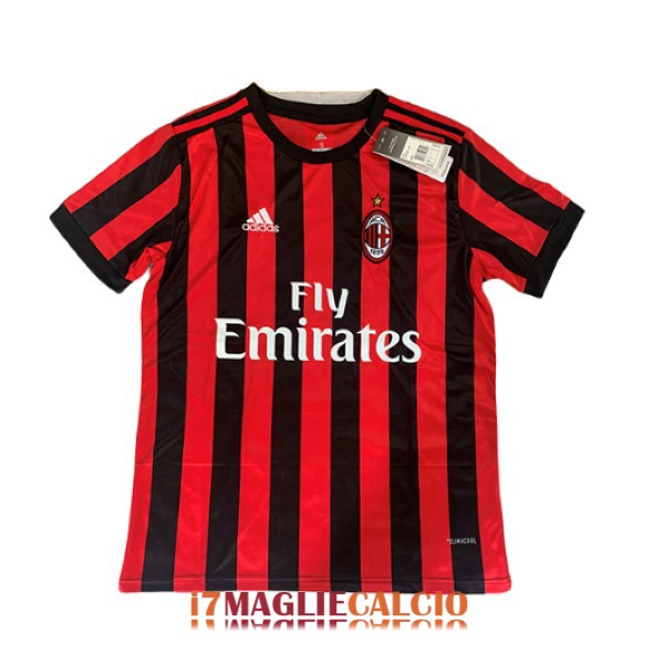 maglia ac milan retro fly emirates casa 2017-2018